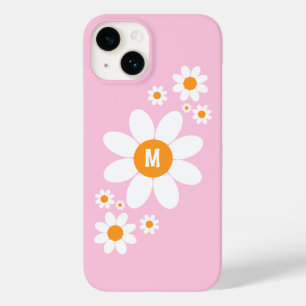 Coque Pour iPhone 14 Joli design simple de marguerite blanche avec init