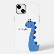 Joli Dinosaure Bleu - Nom personnalisé Sophia