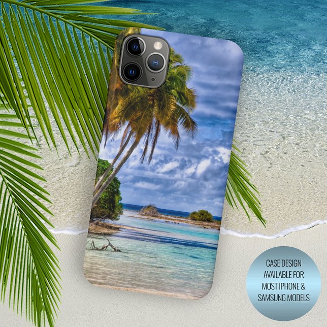 Coques Case-Mate iPhone Joli été Hawaiian Beach Aquarelle (Créateur téléchargé)