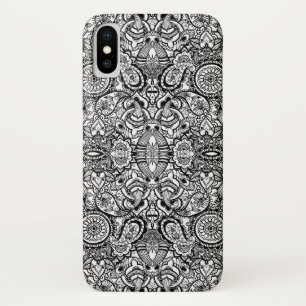 Case-Mate iPhone Case Joli floral paisley noir blanc