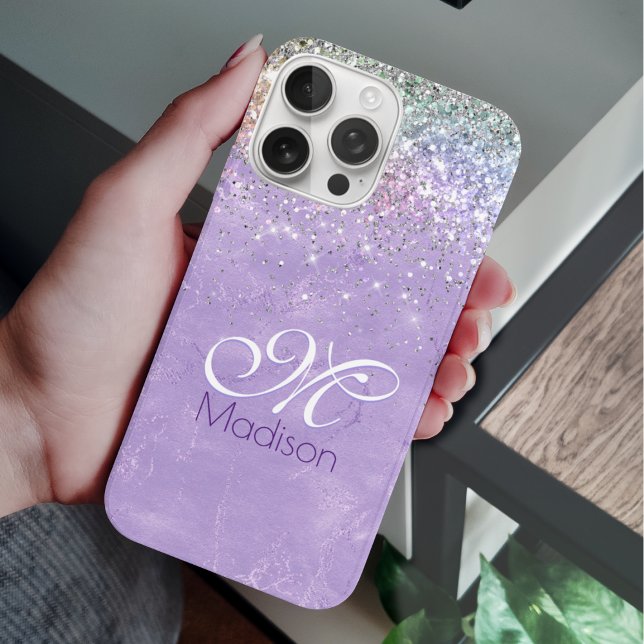 Coques Case-Mate iPhone Joli Iridescente lilas violet faux parties scintil (Créateur téléchargé)