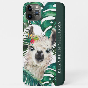 Case-Mate iPhone Case Joli lama aquarelle   Feuille tropicale de Monster