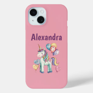 Coque Pour iPhone 15 Joli Licorne Aquarelle Coloré