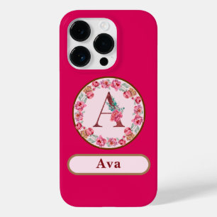Coque Pour iPhone 14 Pro Joli Monogramme A Floral