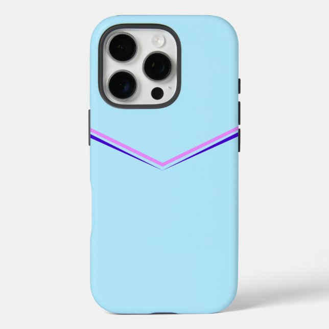 Coques Case-Mate iPhone Joli Motif Chevron Design sur le bleu clair (Verso)