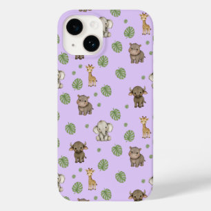Coque Pour iPhone 14 joli motif d'animaux de safari