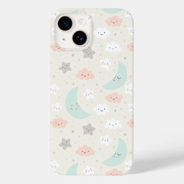 Coques Case-Mate iPhone Joli Motif Pastel Sky souriant (Verso)
