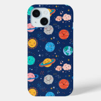 Joli Motif Planète Souriante