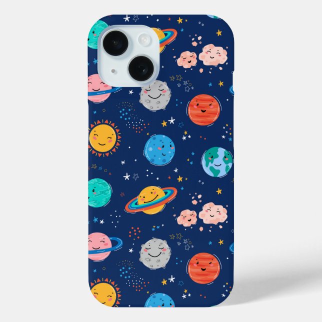 Coques Case-Mate iPhone Joli Motif Planète Souriante (Verso)