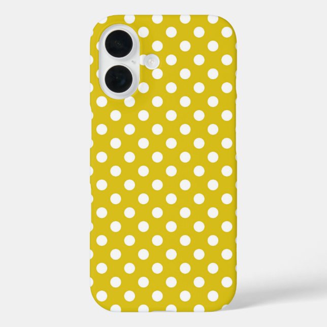 Coques Case-Mate iPhone Joli Motif Pois jaune (Verso)