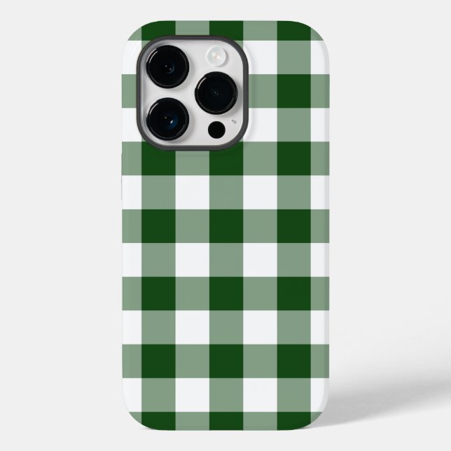 Coques Case-Mate iPhone Joli Motif vert et blanc En vichy (Verso)
