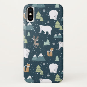 Case-Mate iPhone Case Joli Noël Animaux d'hiver Motif rustique