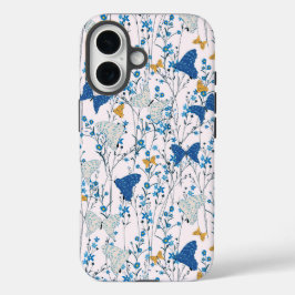 Coques iPhone 16 Joli Papillons Bleus