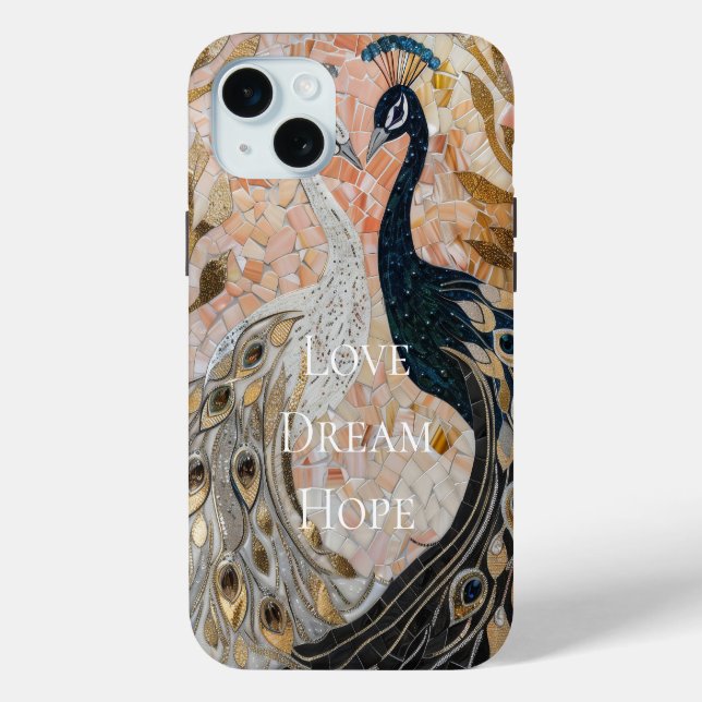 Coques Case-Mate iPhone Joli Peacock Or rose (Verso)