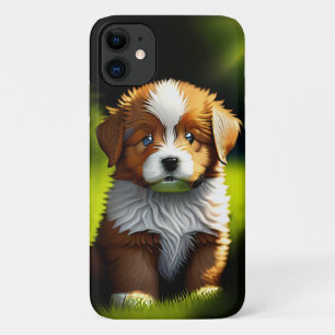 Case-Mate iPhone Case Joli petit chiot Brown et blanc