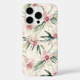 Coques iPhone 16 Pro Joli rose Fleurs d'orchidées tropicales