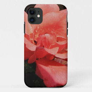 Coque iPhone 11 Joli rose rose Peach floral
