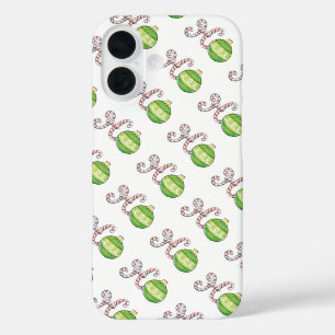 Coques iPhone 16 Joli texte de Noël, Ho dans les Sucres de canne Or