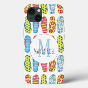 Case-Mate iPhone Case Joli tongs colorés Motif Monogramme