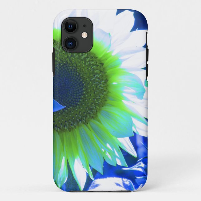 Coques Case-Mate iPhone joli tournesol teinté - bleu (Dos)