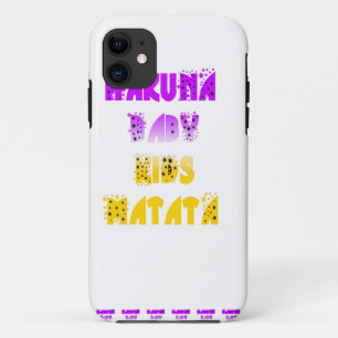 Coques Pour iPhone Joli violet et jaune Hakuna Matata bébé enfants G