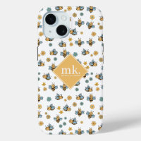 Jolie abeilles de miel et Fleurs sauvages floraux 
