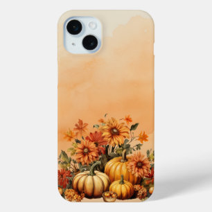 COQUE iPhone 15 MINI JOLIE AUTOMNE JAUNE ET ORANGE CITROUILLES