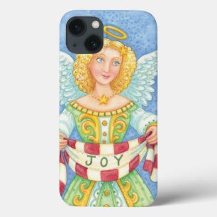 iPhone 13 Case Jolie bannière de joie d'ange de Noël de dessin an