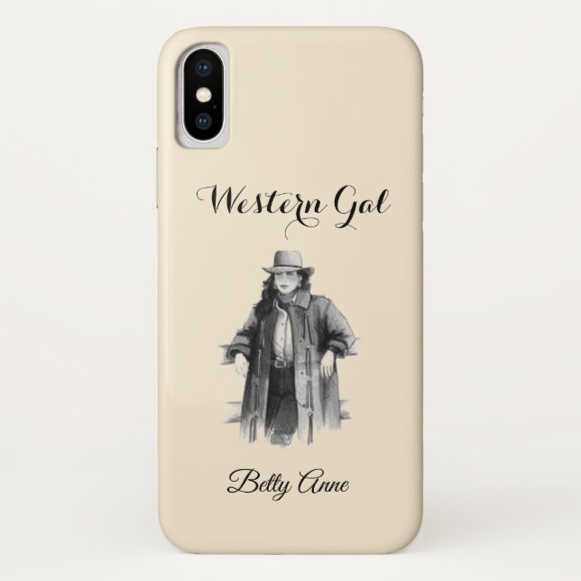 Coques Case-Mate iPhone Jolie dame occidentale personnalisée (Dos)