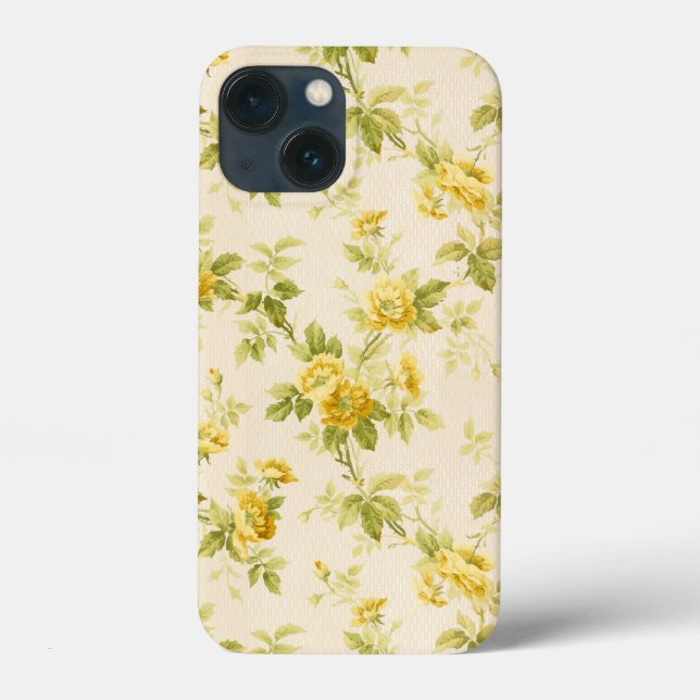 Coques Case-Mate iPhone Jolie ferme jaune d'or Floral (Verso)