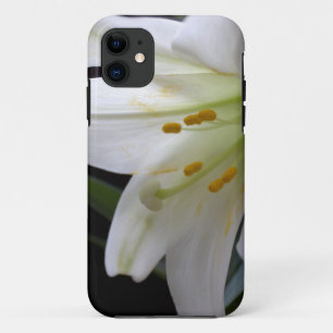 Coque Case-Mate Pour iPhone Jolie fleur de lys de Pâques blanche pure sur fond