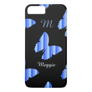 Coque Case-Mate Pour iPhone jolie illustration papillon avec nom et initiale
