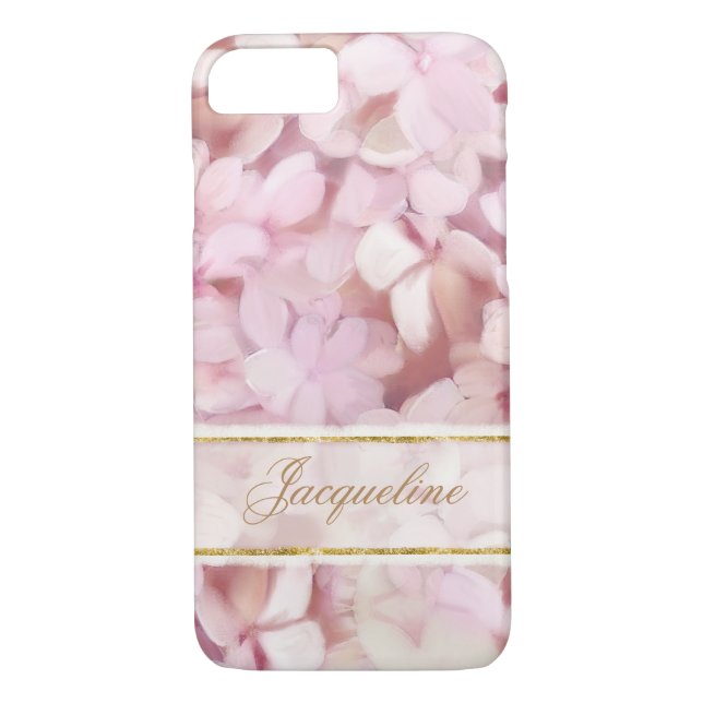 Coques Case-Mate iPhone Jolie Parties scintillant d'Hydrangée rose pâle à  (Dos)
