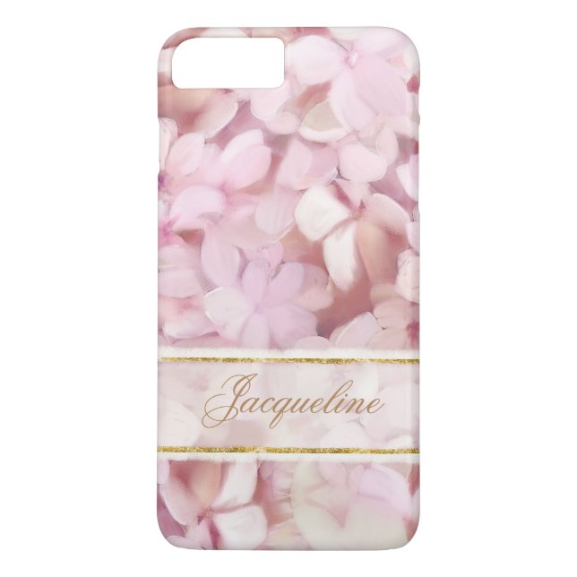 Coques Case-Mate iPhone Jolie Parties scintillant d'Hydrangée rose pâle à  (Dos)