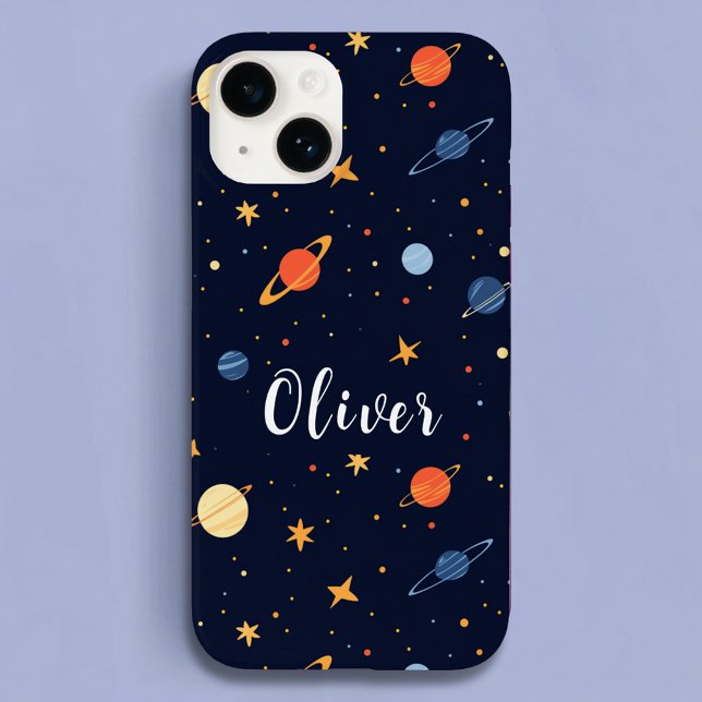 Coques Case-Mate iPhone Jolie planète spatiale Nom des enfants (Créateur téléchargé)