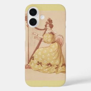 Coques iPhone 16 Jolie Vintage Lady Jouant De La Musique Sur Une Ha