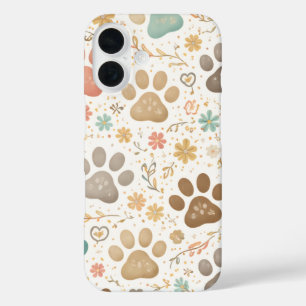 Coques iPhone 16 Jolies Empreintes de Patte