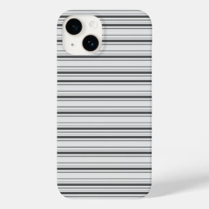 Coque Pour iPhone 14 Jolies rayures blanches grises