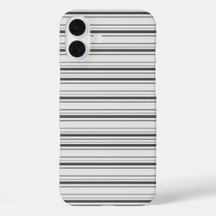 Coques iPhone 16 Plus Jolies rayures blanches grises