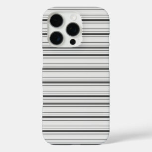 Coques iPhone 16 Pro Jolies rayures blanches grises