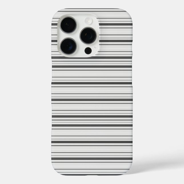 Coques Case-Mate iPhone Jolies rayures blanches grises (Verso)