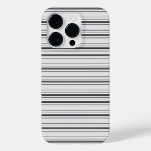 Coque Pour iPhone 14 Pro Jolies rayures blanches grises