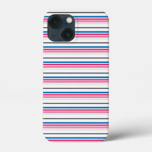 Case-Mate iPhone Case Jolies rayures bleues blanches