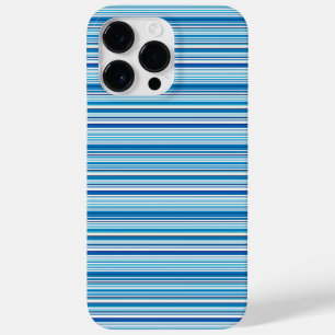 Coque Pour Pour iPhone 14 Pro Max Jolies rayures bleues blanches