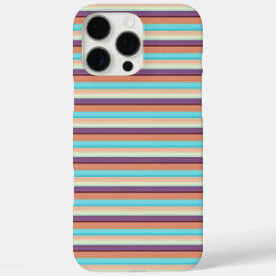 Coques iPhone 16 Pro Max Jolies rayures bleues marron