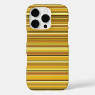 Coques iPhone 16 Pro Jolies rayures brunes dorées