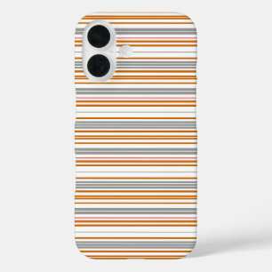 Coques iPhone 16 Jolies rayures grises marron