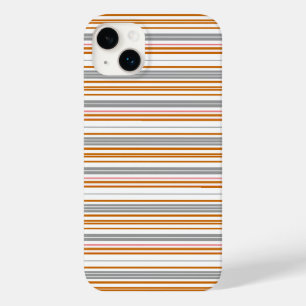 Coque Pour iPhone 14 Plus Jolies rayures grises marron