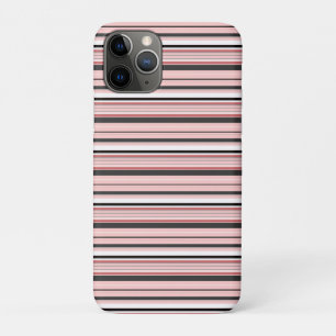Case-Mate iPhone Case Jolies rayures grises roses
