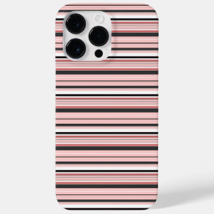Coque Pour Pour iPhone 14 Pro Max Jolies rayures grises roses